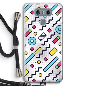 CaseCompany 8-bit N°8: LG G6 Transparant Hoesje met koord