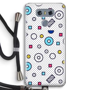 CaseCompany 8-bit N°9: LG G6 Transparant Hoesje met koord