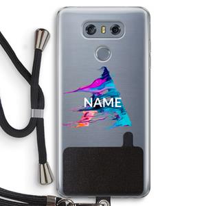CaseCompany Abstract Spectrum: LG G6 Transparant Hoesje met koord