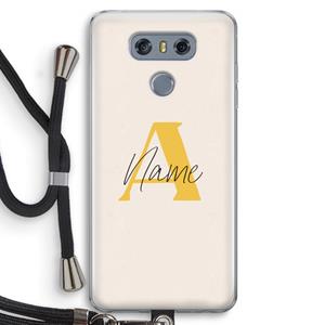 CaseCompany Amber Script: LG G6 Transparant Hoesje met koord