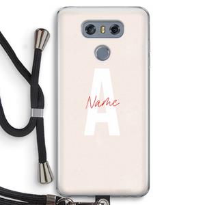 CaseCompany Strawberry Milkshake: LG G6 Transparant Hoesje met koord