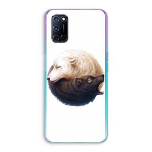 CaseCompany Yin Yang Wolves: Oppo A92 Transparant Hoesje