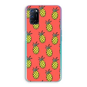 CaseCompany Ananas: Oppo A92 Transparant Hoesje