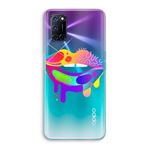 CaseCompany Lip Palette: Oppo A92 Transparant Hoesje