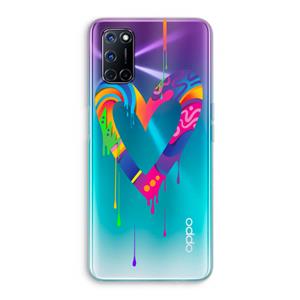 CaseCompany Melts My Heart: Oppo A92 Transparant Hoesje