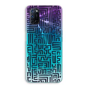 CaseCompany Moroccan Print: Oppo A92 Transparant Hoesje