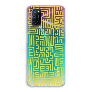 CaseCompany Majorelle Blue Print: Oppo A92 Transparant Hoesje