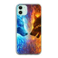 CaseCompany Fire & Ice: iPhone 11 Transparant Hoesje
