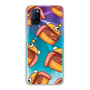 CaseCompany Hamburger: Oppo A92 Transparant Hoesje