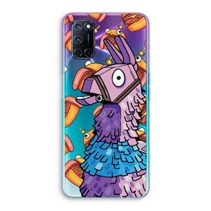 CaseCompany Loot Burger: Oppo A92 Transparant Hoesje