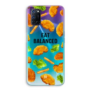 CaseCompany Eat Balanced: Oppo A92 Transparant Hoesje