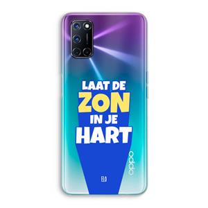 CaseCompany Laat de zon in je hart: Oppo A92 Transparant Hoesje