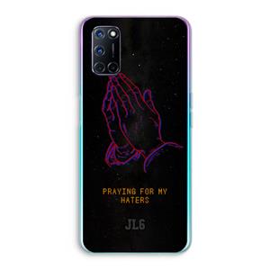 CaseCompany Praying For My Haters: Oppo A92 Transparant Hoesje