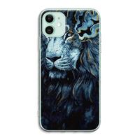 CaseCompany Darkness Lion: iPhone 11 Transparant Hoesje