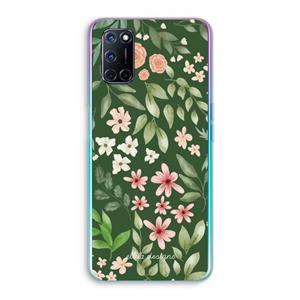 CaseCompany Botanical green sweet flower heaven: Oppo A92 Transparant Hoesje