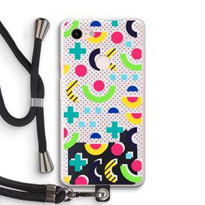 CaseCompany 8-bit N°1: Pixel 3 XL Transparant Hoesje met koord