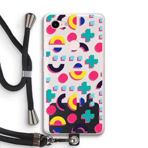 CaseCompany 8-bit N°2: Pixel 3 XL Transparant Hoesje met koord