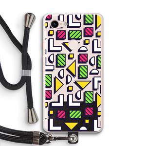CaseCompany 8-bit N°4: Pixel 3 XL Transparant Hoesje met koord