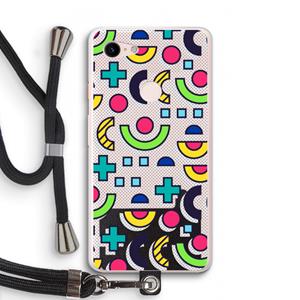 CaseCompany 8-bit N°6: Pixel 3 XL Transparant Hoesje met koord