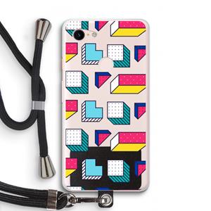 CaseCompany 8-bit N°7: Pixel 3 XL Transparant Hoesje met koord