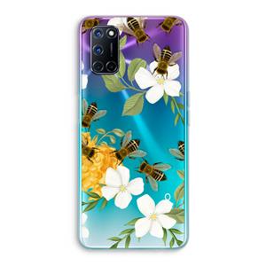 CaseCompany No flowers without bees: Oppo A92 Transparant Hoesje