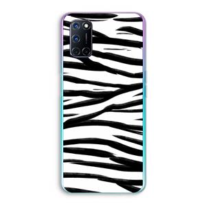 CaseCompany Zebra pattern: Oppo A92 Transparant Hoesje