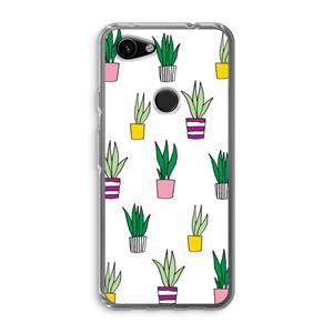 CaseCompany Sanseveria: Google Pixel 3a Transparant Hoesje