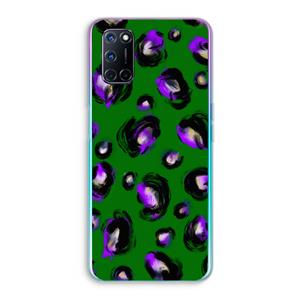 CaseCompany Green Cheetah: Oppo A92 Transparant Hoesje