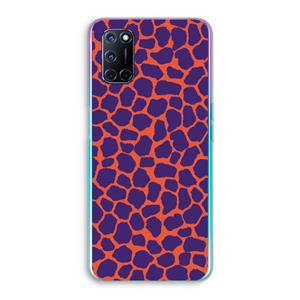 CaseCompany Purple Giraffe: Oppo A92 Transparant Hoesje