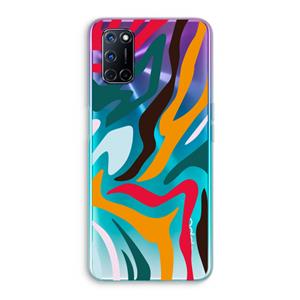 CaseCompany Colored Zebra: Oppo A92 Transparant Hoesje