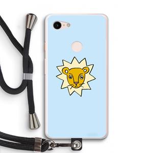 CaseCompany Kleine leeuw: Pixel 3 XL Transparant Hoesje met koord