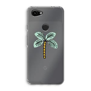 CaseCompany Palmboom: Google Pixel 3a Transparant Hoesje