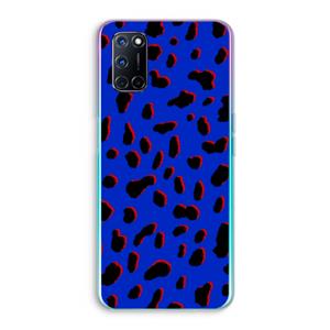 CaseCompany Blue Leopard: Oppo A92 Transparant Hoesje