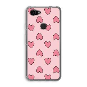 CaseCompany Ondersteboven verliefd: Google Pixel 3a Transparant Hoesje