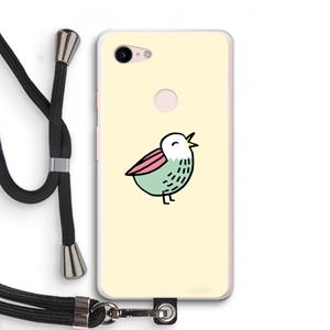 CaseCompany Birdy: Pixel 3 XL Transparant Hoesje met koord