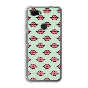 CaseCompany Lipjes: Google Pixel 3a Transparant Hoesje