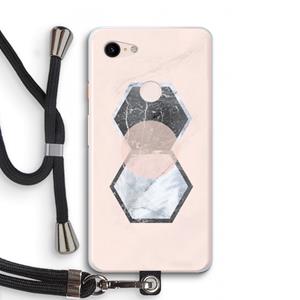CaseCompany Creatieve toets: Pixel 3 XL Transparant Hoesje met koord