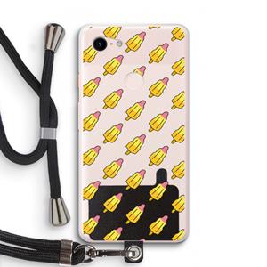 CaseCompany Waterijsjes: Pixel 3 XL Transparant Hoesje met koord