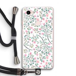 CaseCompany Sierlijke bloemen: Pixel 3 XL Transparant Hoesje met koord