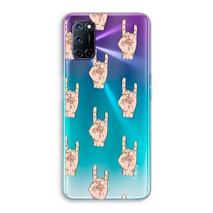 CaseCompany Rock: Oppo A92 Transparant Hoesje