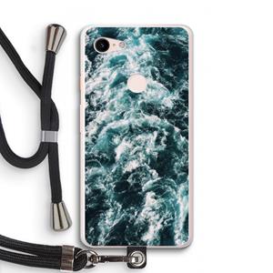 CaseCompany Zee golf: Pixel 3 XL Transparant Hoesje met koord