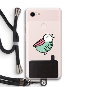 CaseCompany Birdy: Pixel 3 XL Transparant Hoesje met koord