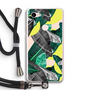 CaseCompany Fantasie jungle: Pixel 3 XL Transparant Hoesje met koord