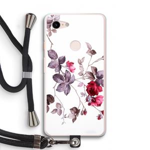 CaseCompany Mooie bloemen: Pixel 3 XL Transparant Hoesje met koord