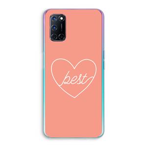 CaseCompany Best heart: Oppo A92 Transparant Hoesje