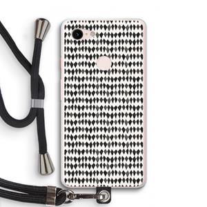 CaseCompany Crazy shapes: Pixel 3 XL Transparant Hoesje met koord