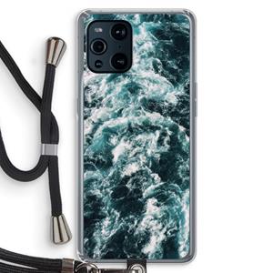 CaseCompany Zee golf: Oppo Find X3 Pro Transparant Hoesje met koord