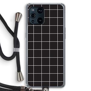 CaseCompany Rooster 2: Oppo Find X3 Pro Transparant Hoesje met koord