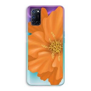 CaseCompany Orange Ellila flower: Oppo A92 Transparant Hoesje