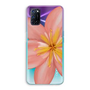 CaseCompany Pink Ellila Flower: Oppo A92 Transparant Hoesje